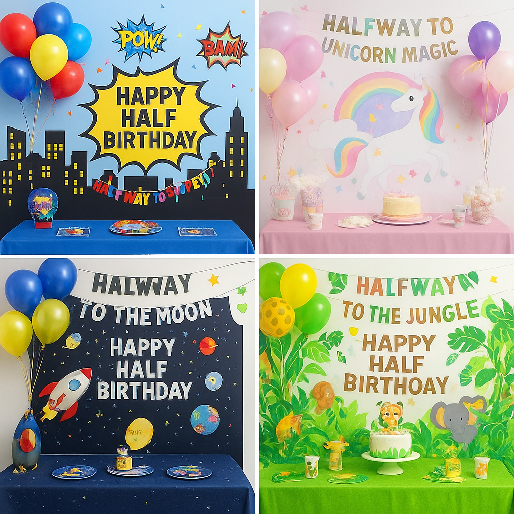 half birthday themes