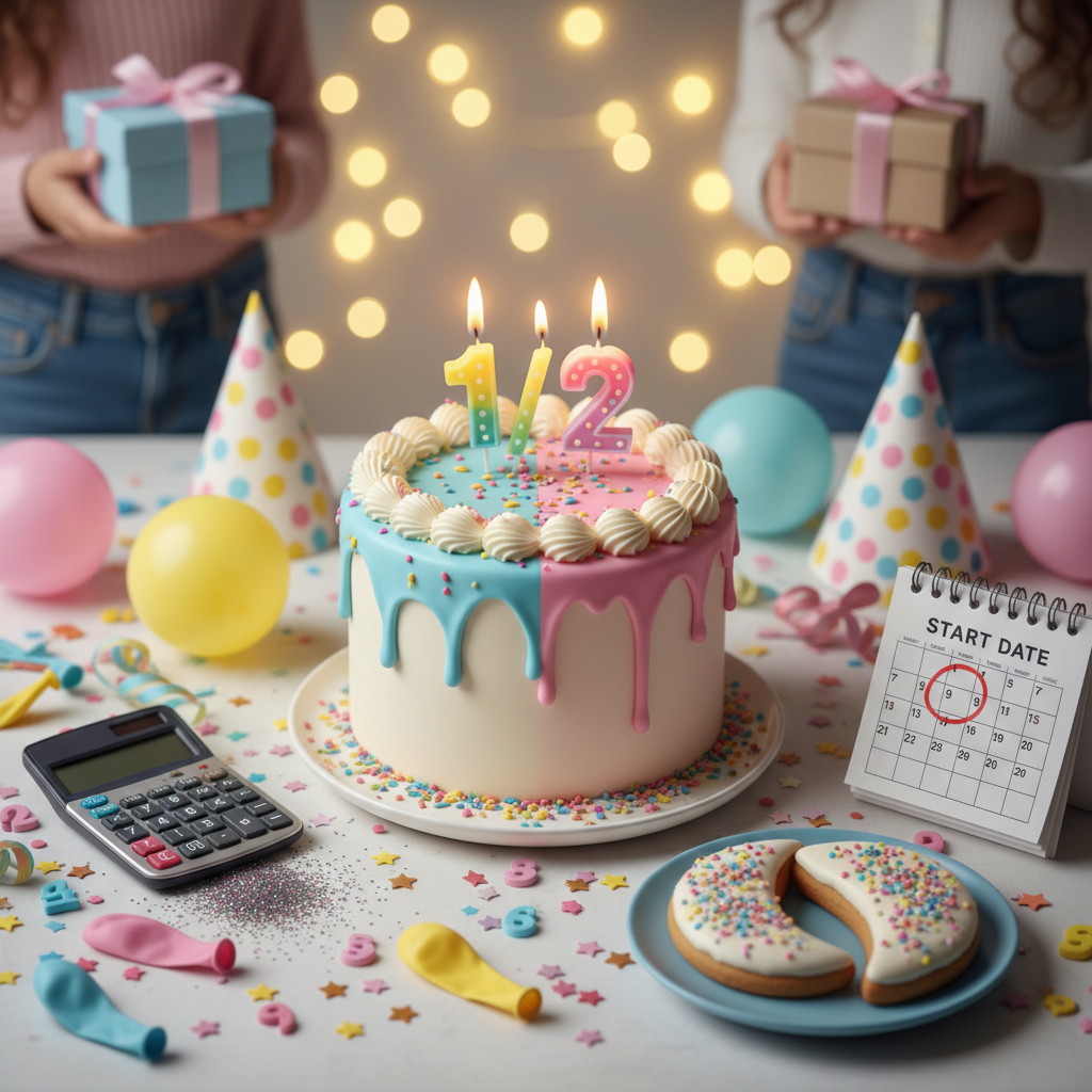 calculate half birthday